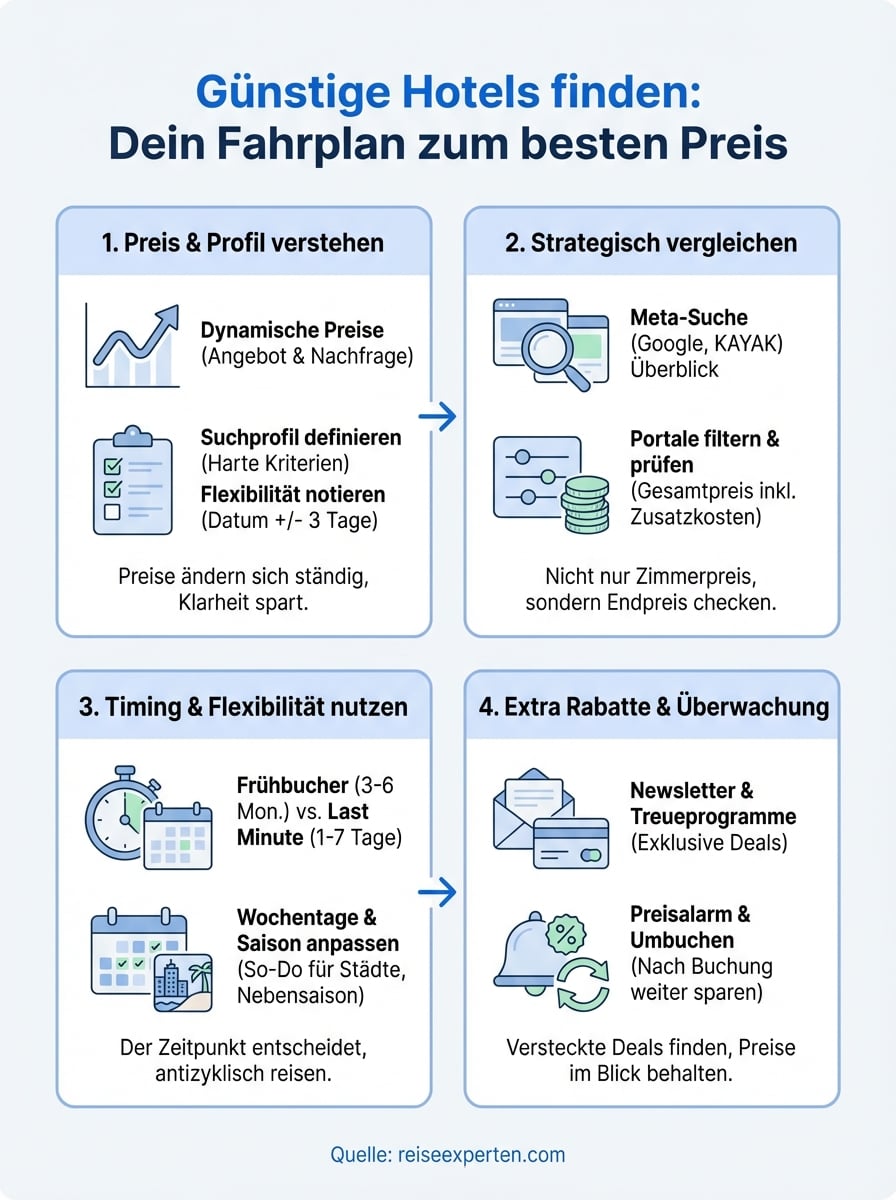 g&uuml;nstige hotels finden tipps infographic