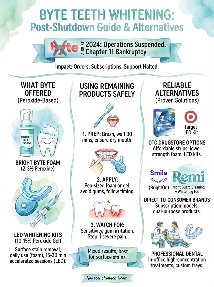byte teeth whitening infographic