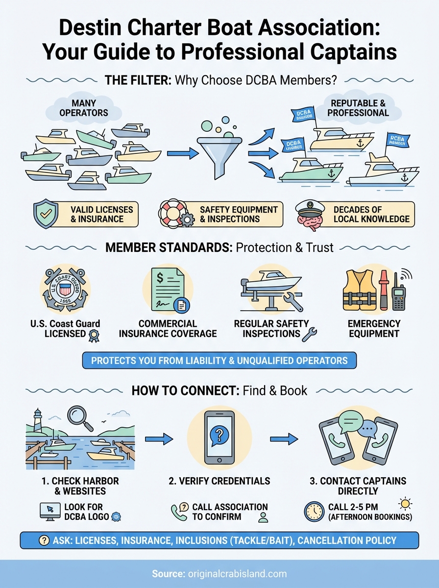 destin charter boat association infographic