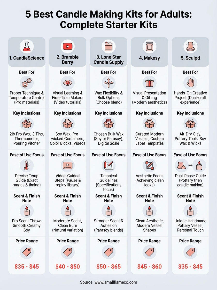 candle making kit for adults infographic