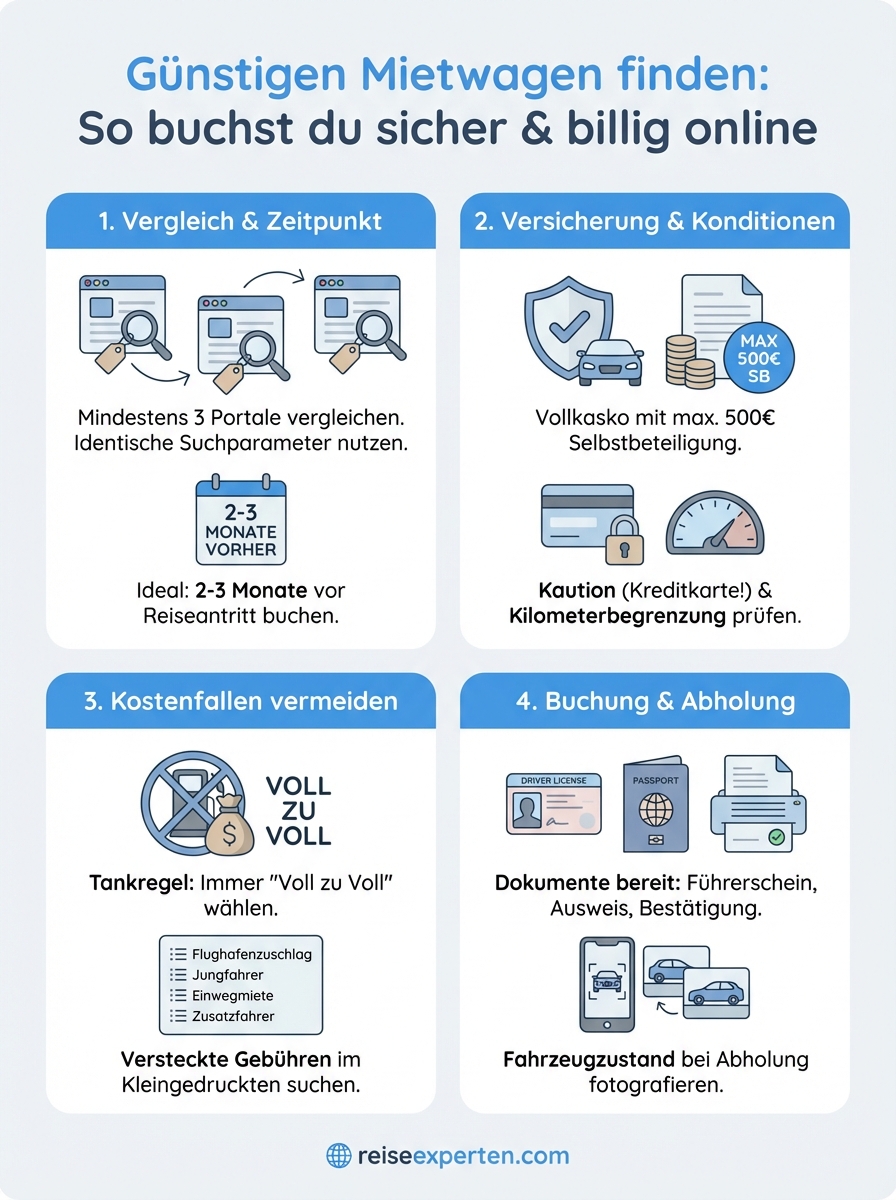 g&uuml;nstigen mietwagen finden infographic