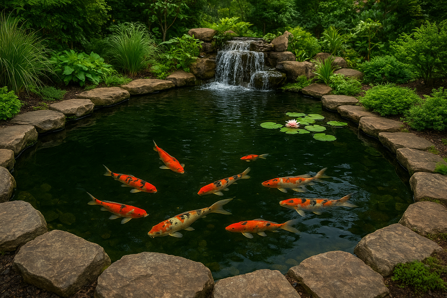 1. Custom koi pond