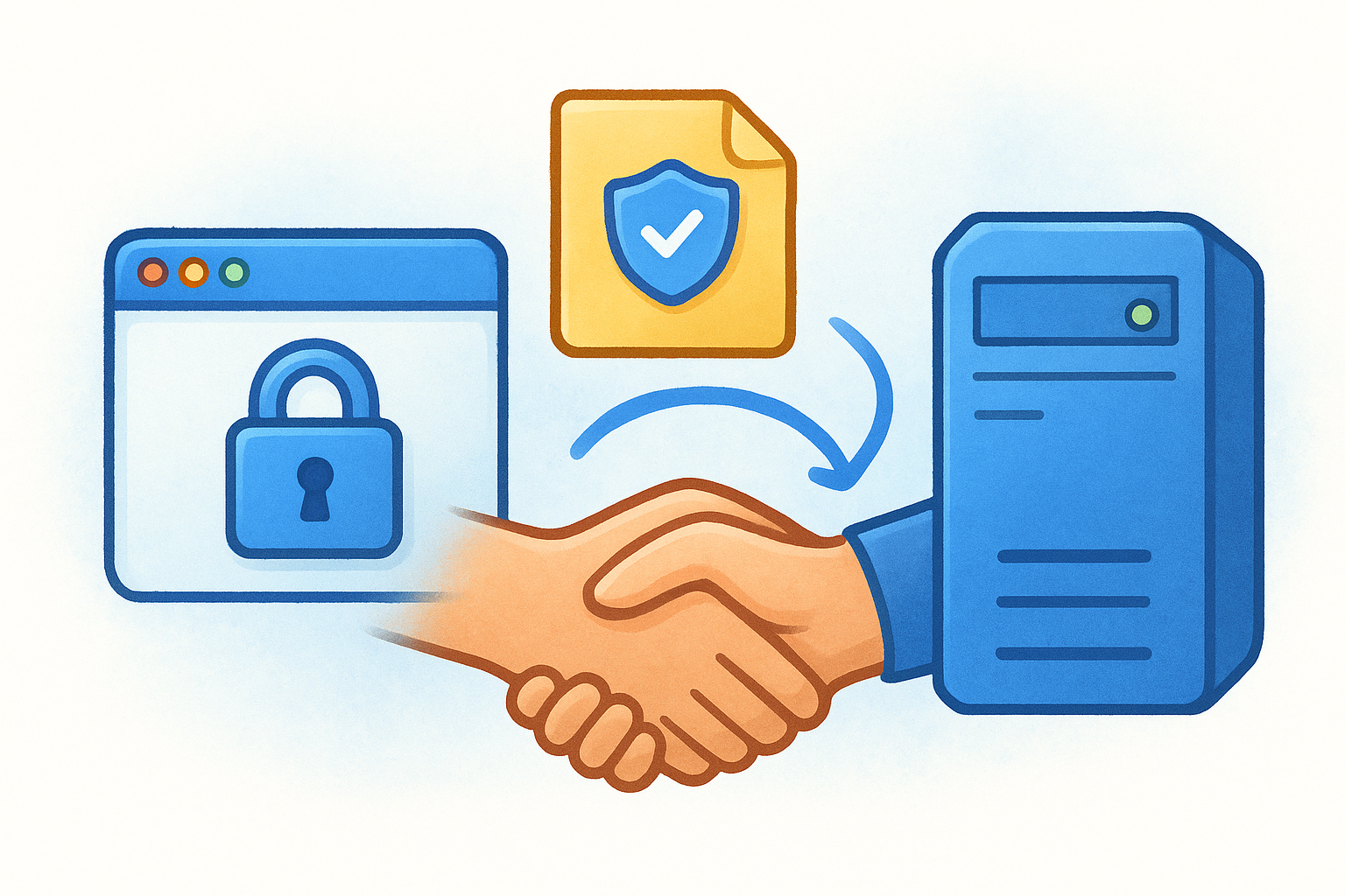 The handshake process that happens instantly
