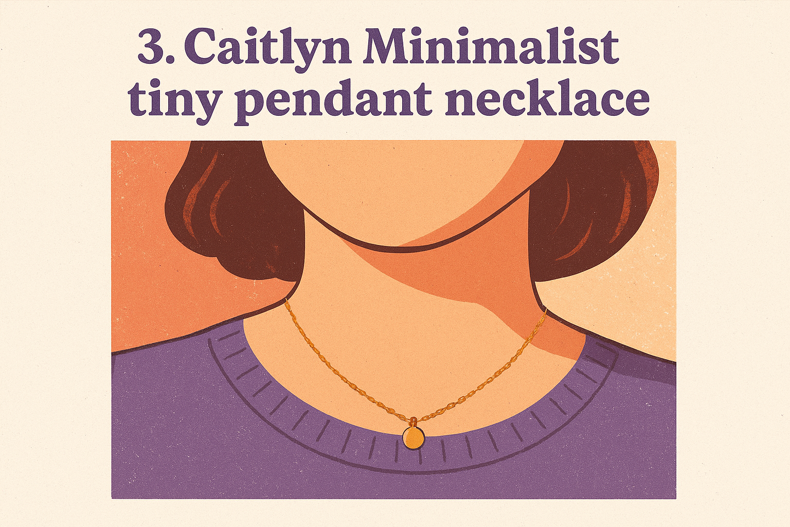 3. Caitlyn Minimalist tiny pendant necklace