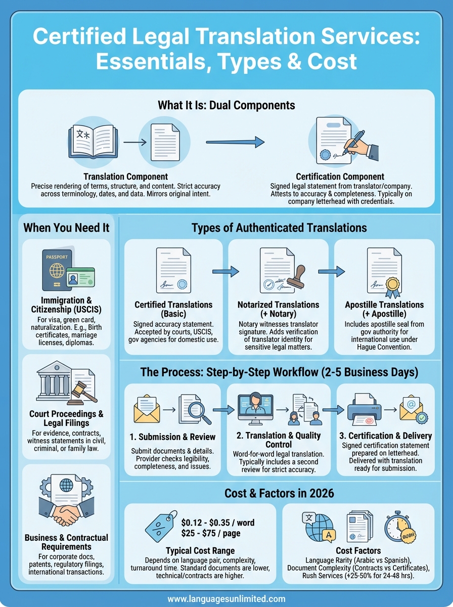certified legal translation services infographic