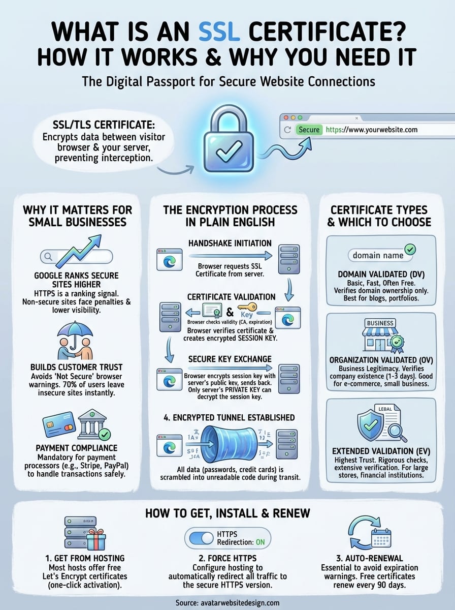 what is an ssl certificate infographic
