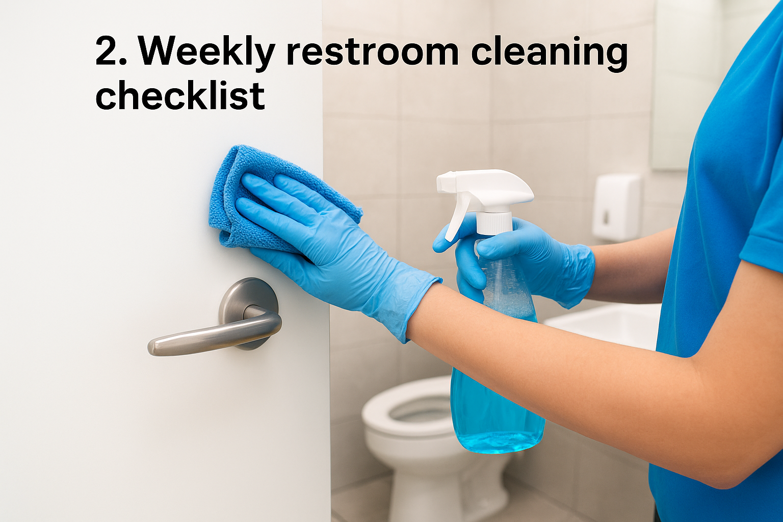 2. Weekly restroom cleaning checklist