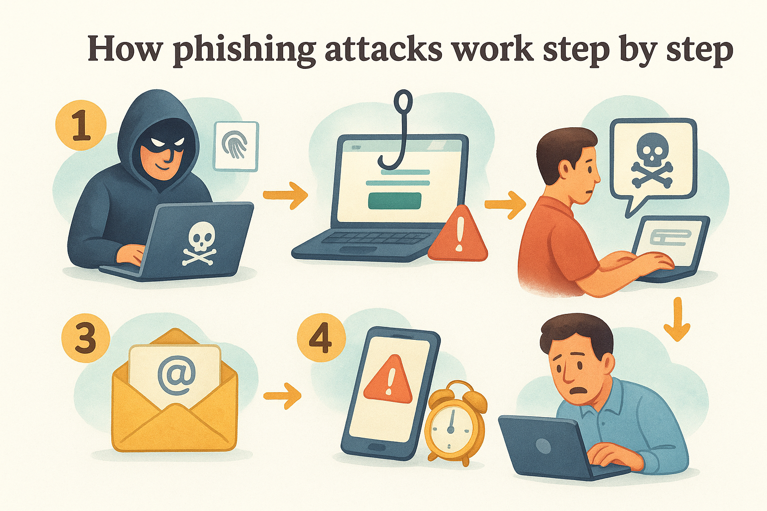How phishing attacks work step by step