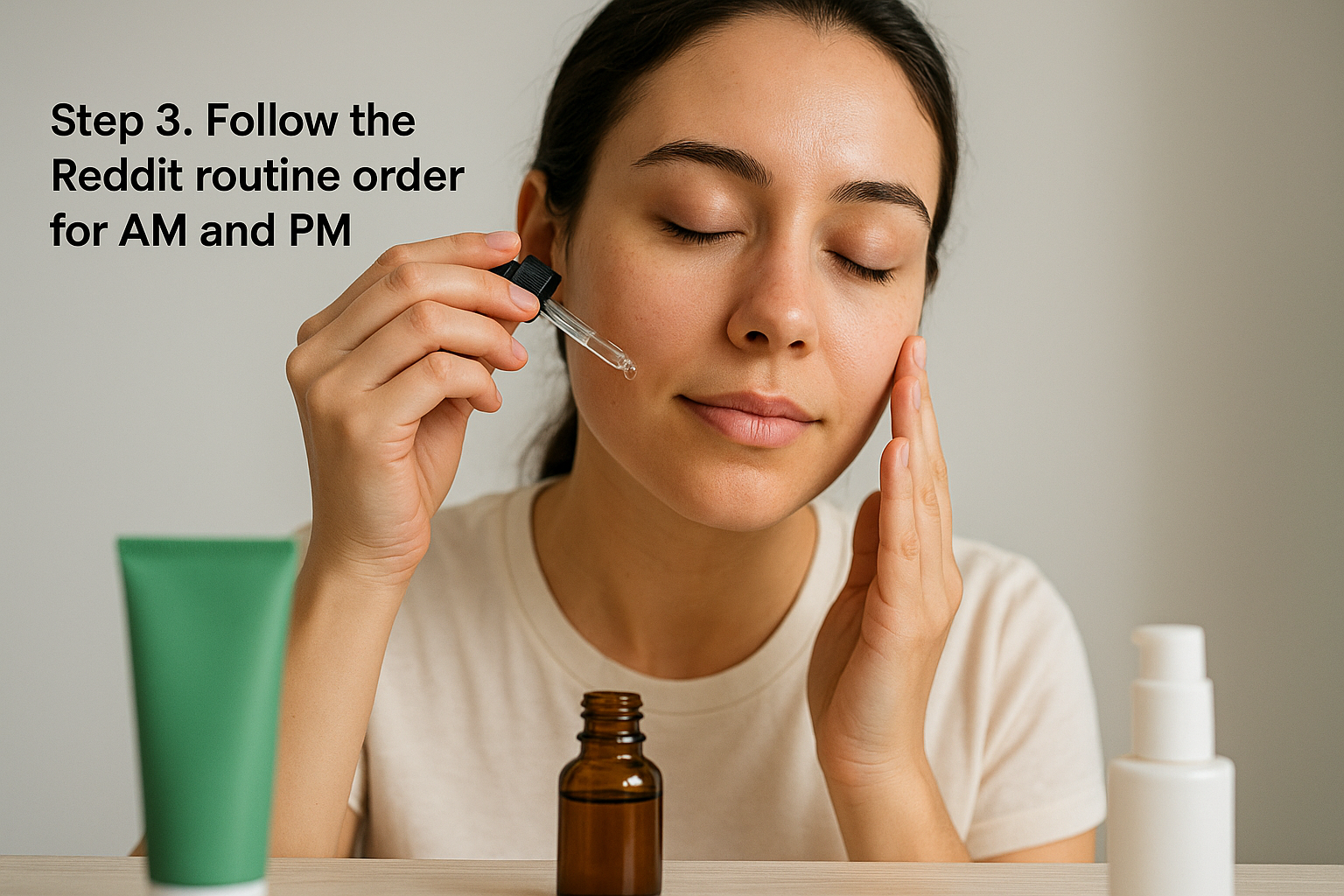 Step 3. Follow the Reddit routine order for AM and PM