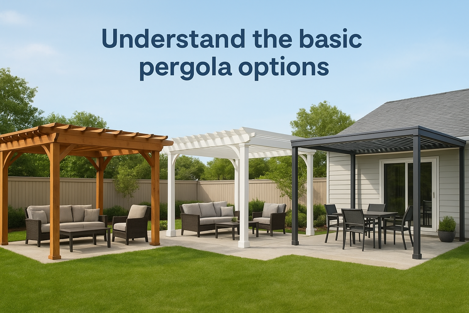 Understand the basic pergola options