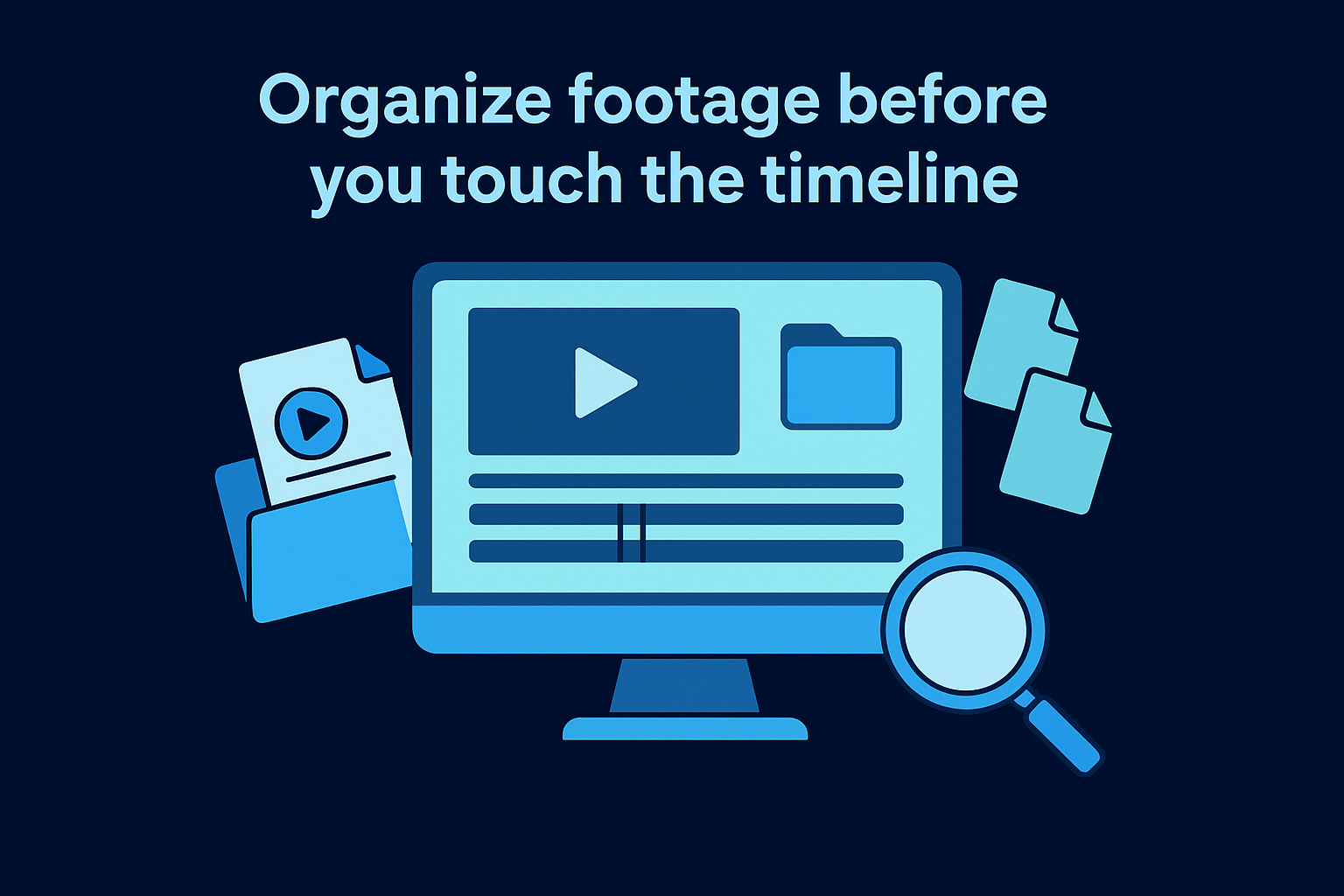 Organize footage before you touch the timeline