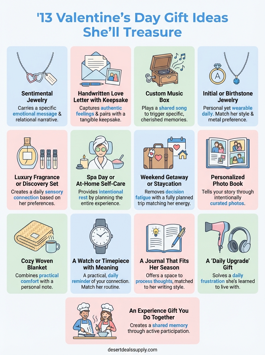 valentine's day gifts for her ideas infographic