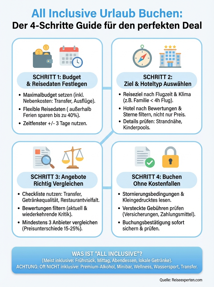 all inclusive urlaub buchen infographic