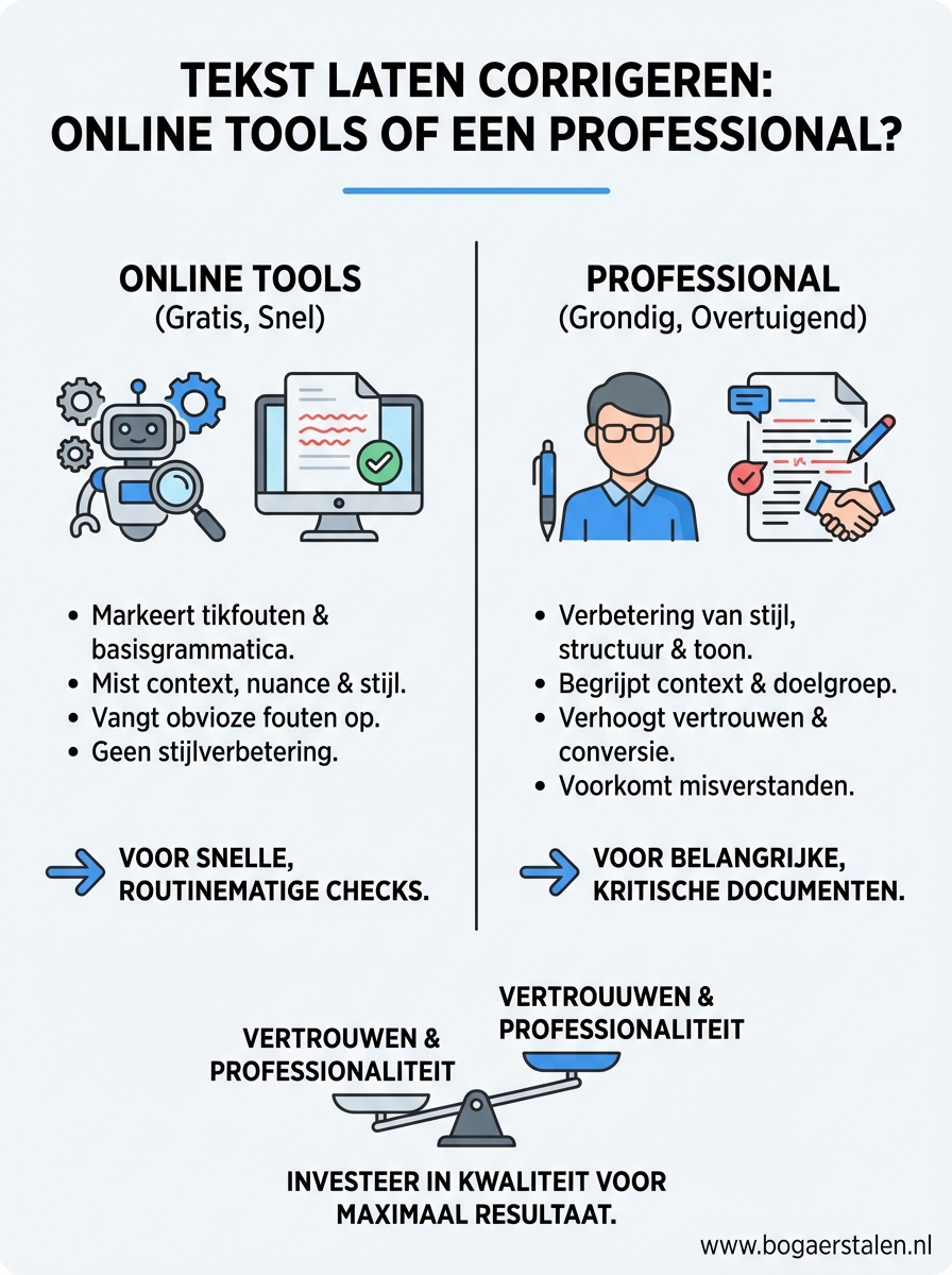 tekst laten corrigeren infographic