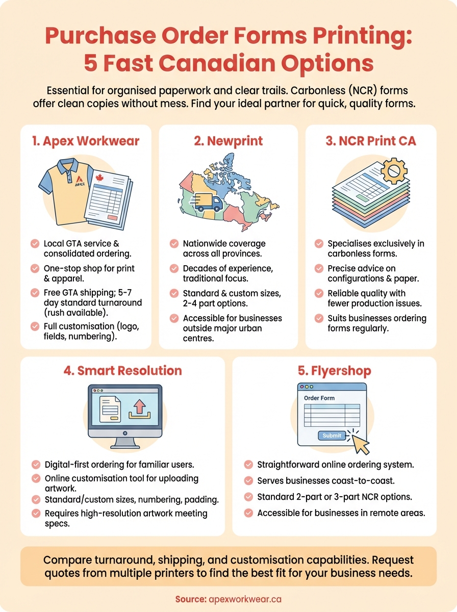 purchase order forms printing infographic