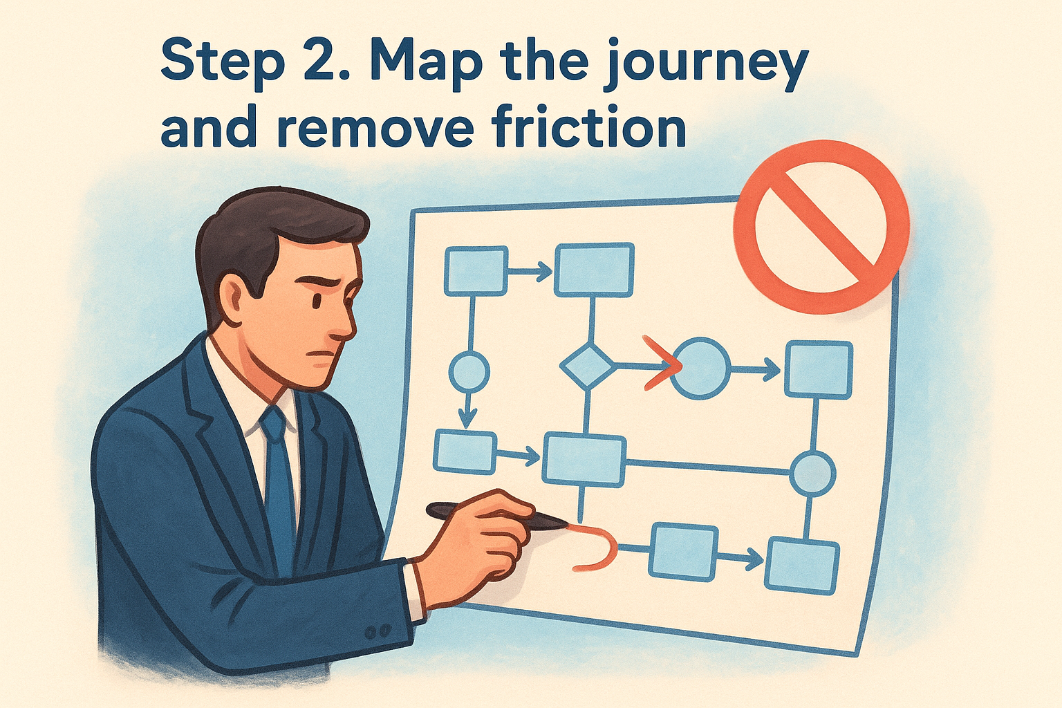 Step 2. Map the journey and remove friction