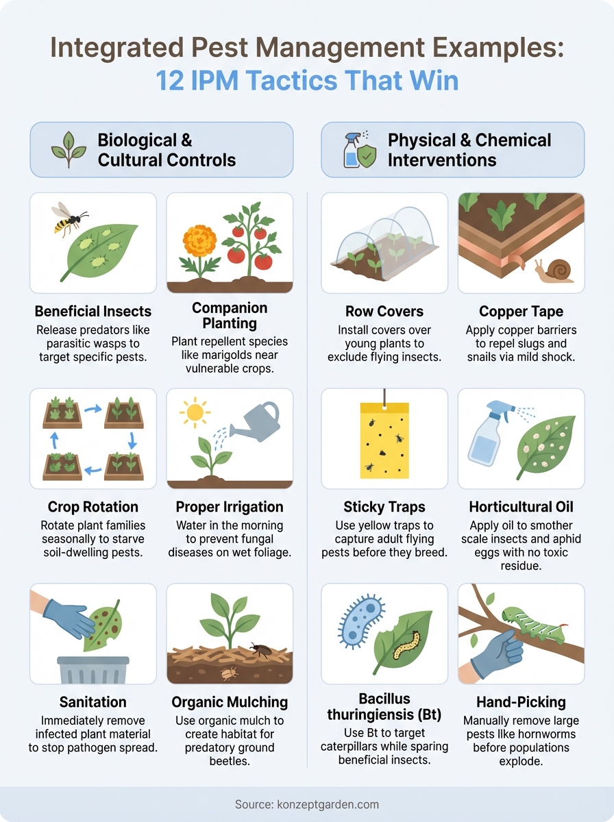 integrated pest management examples infographic