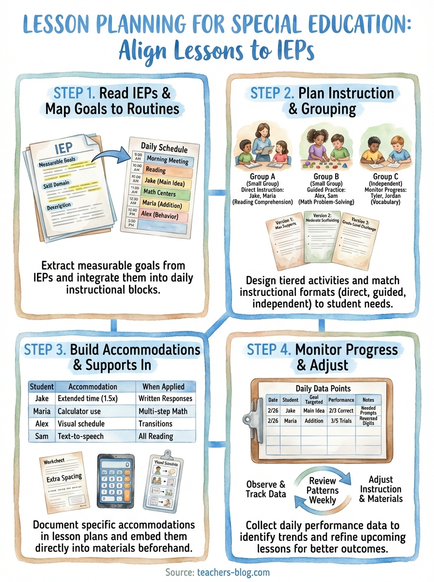 lesson planning for special education infographic