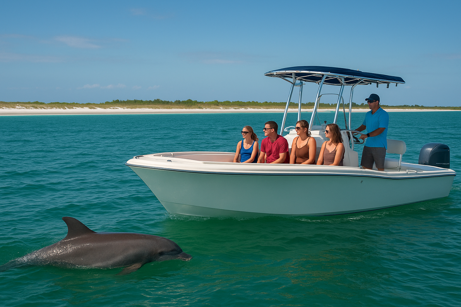 Typical route and dolphin-spotting style