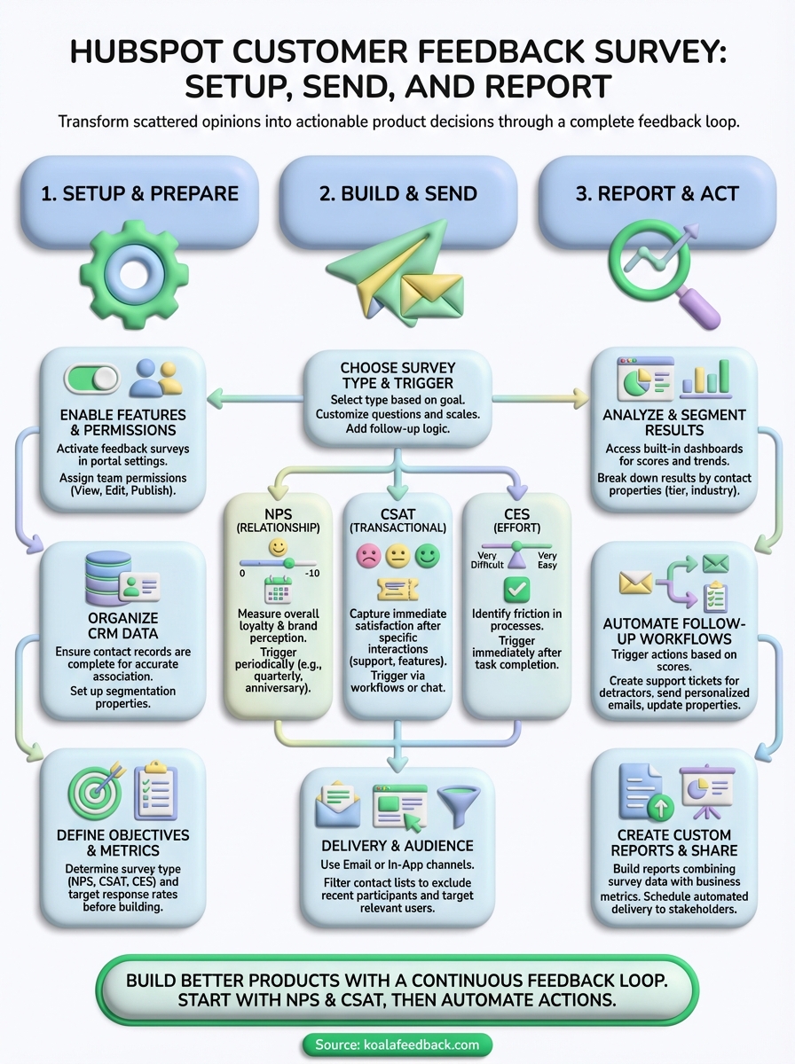 hubspot customer feedback survey infographic