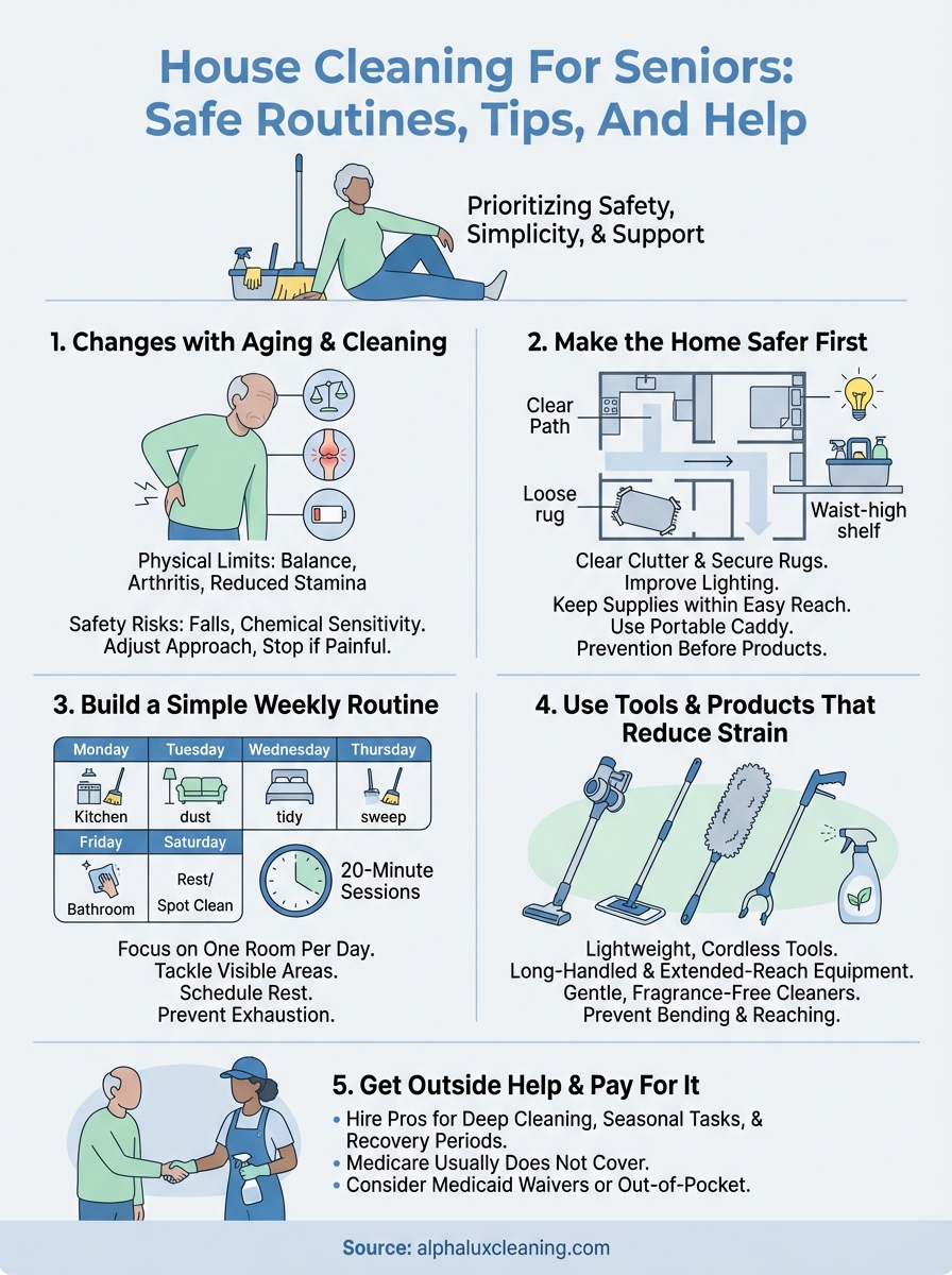 house cleaning for seniors infographic