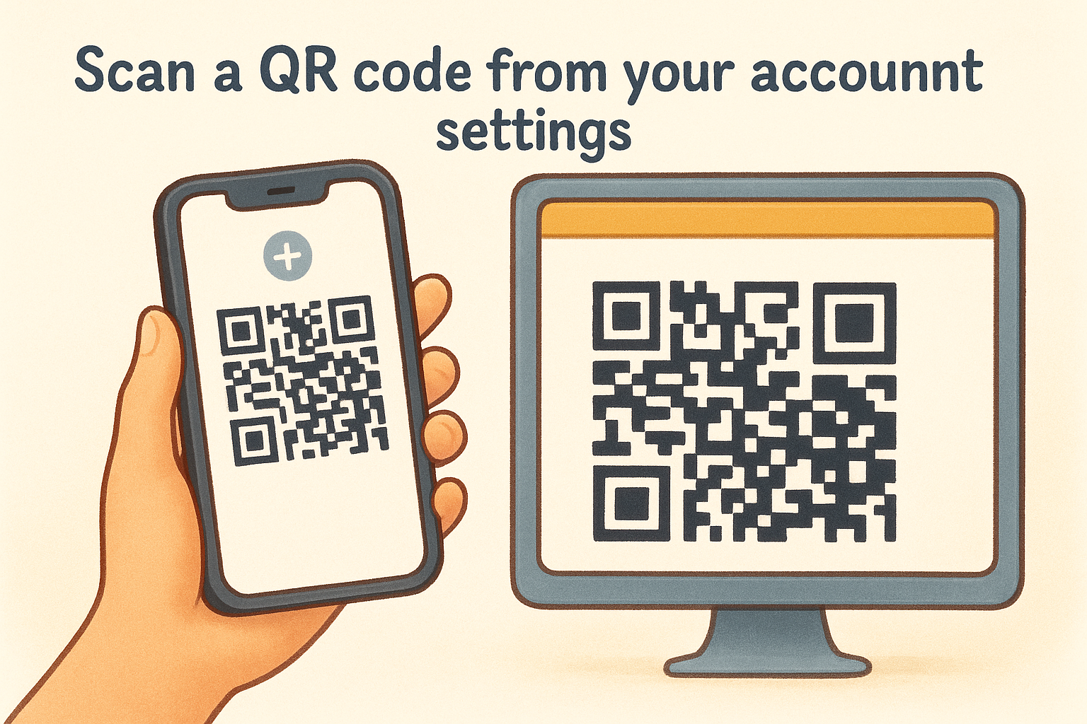 Scan a QR code from your account settings