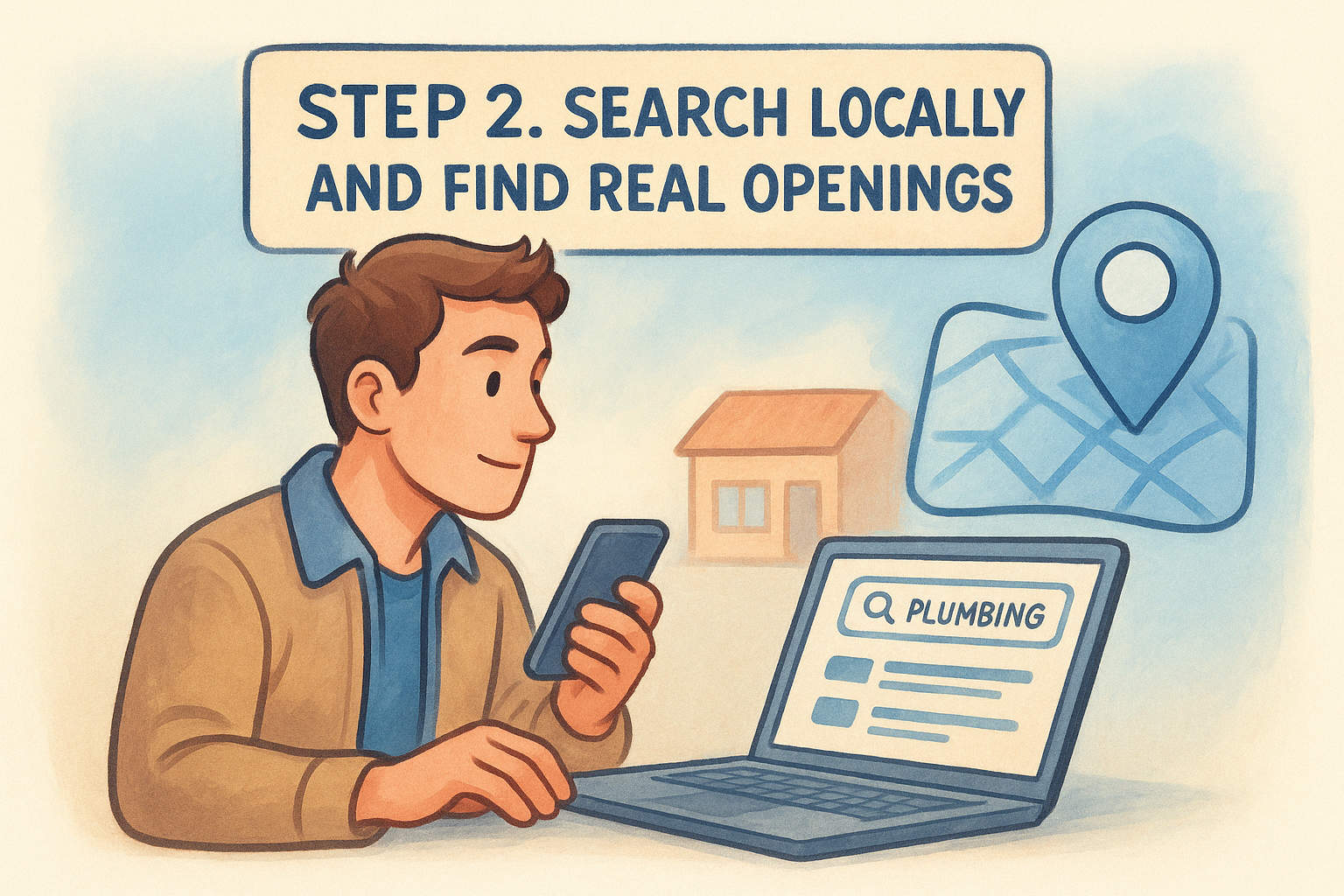 Step 2. Search locally and find real openings