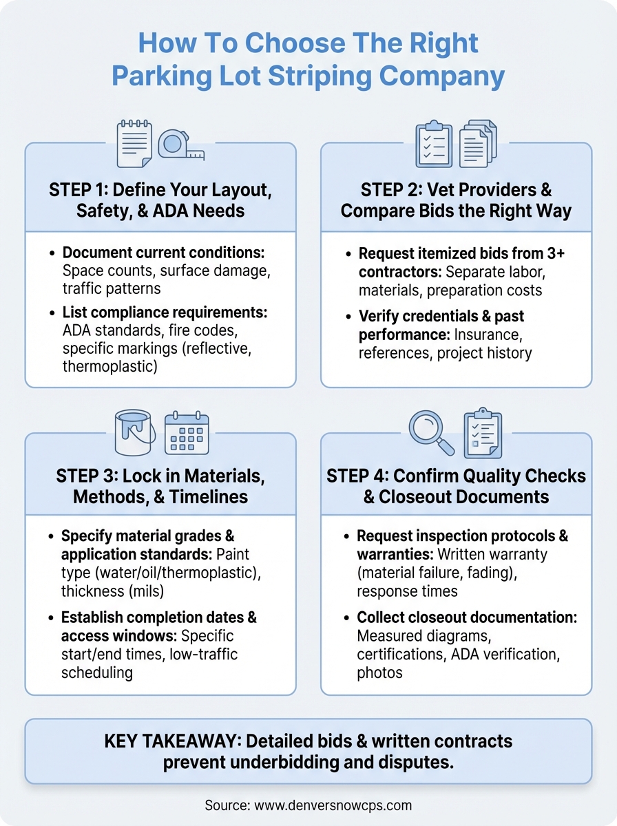 parking lot striping company infographic