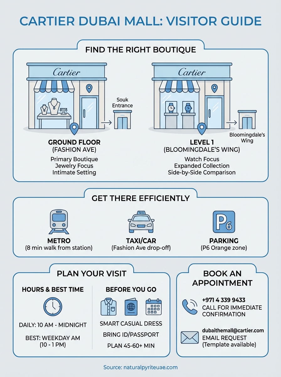 cartier dubai mall infographic