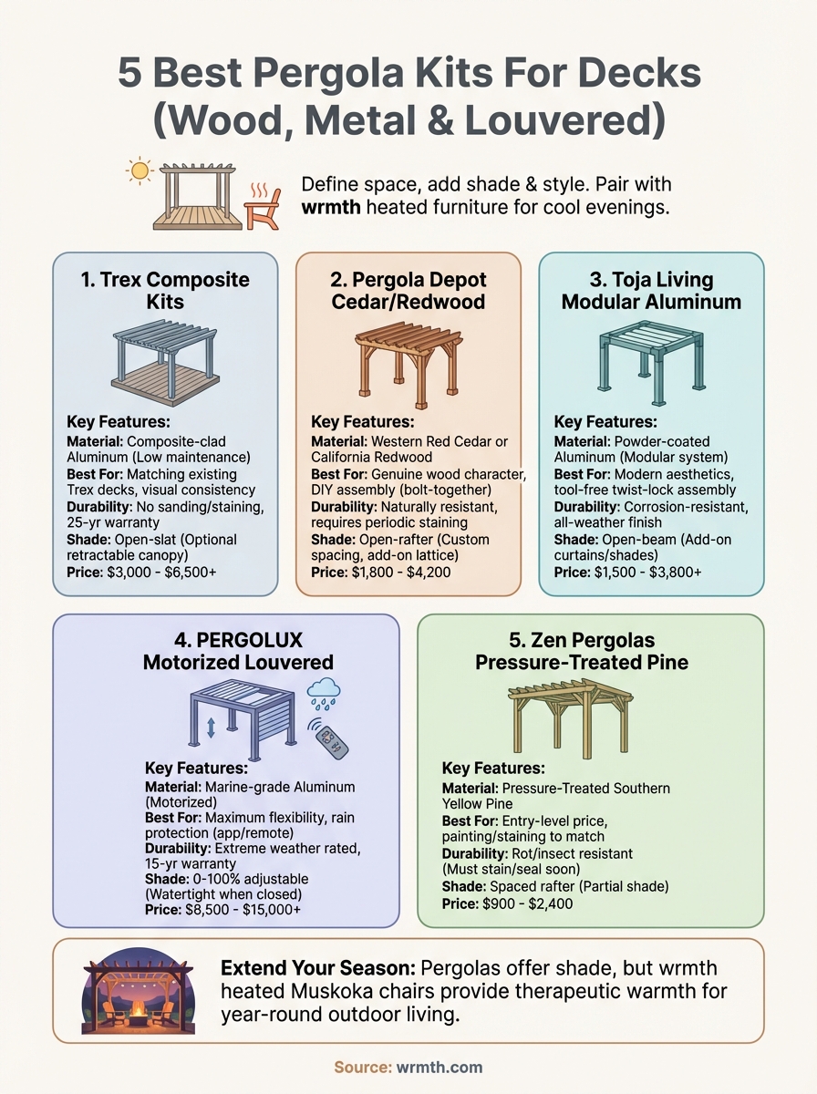 pergola kits for decks infographic