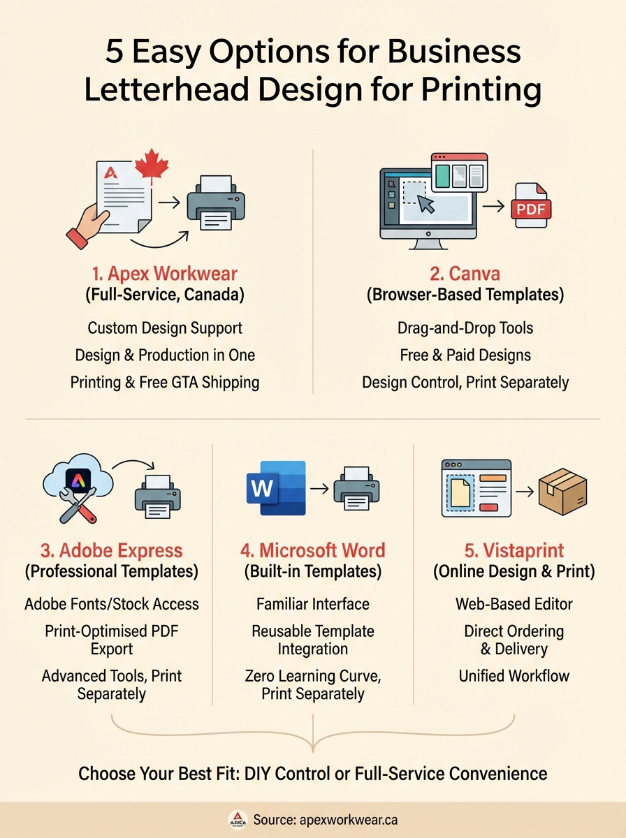business letterhead design for printing infographic