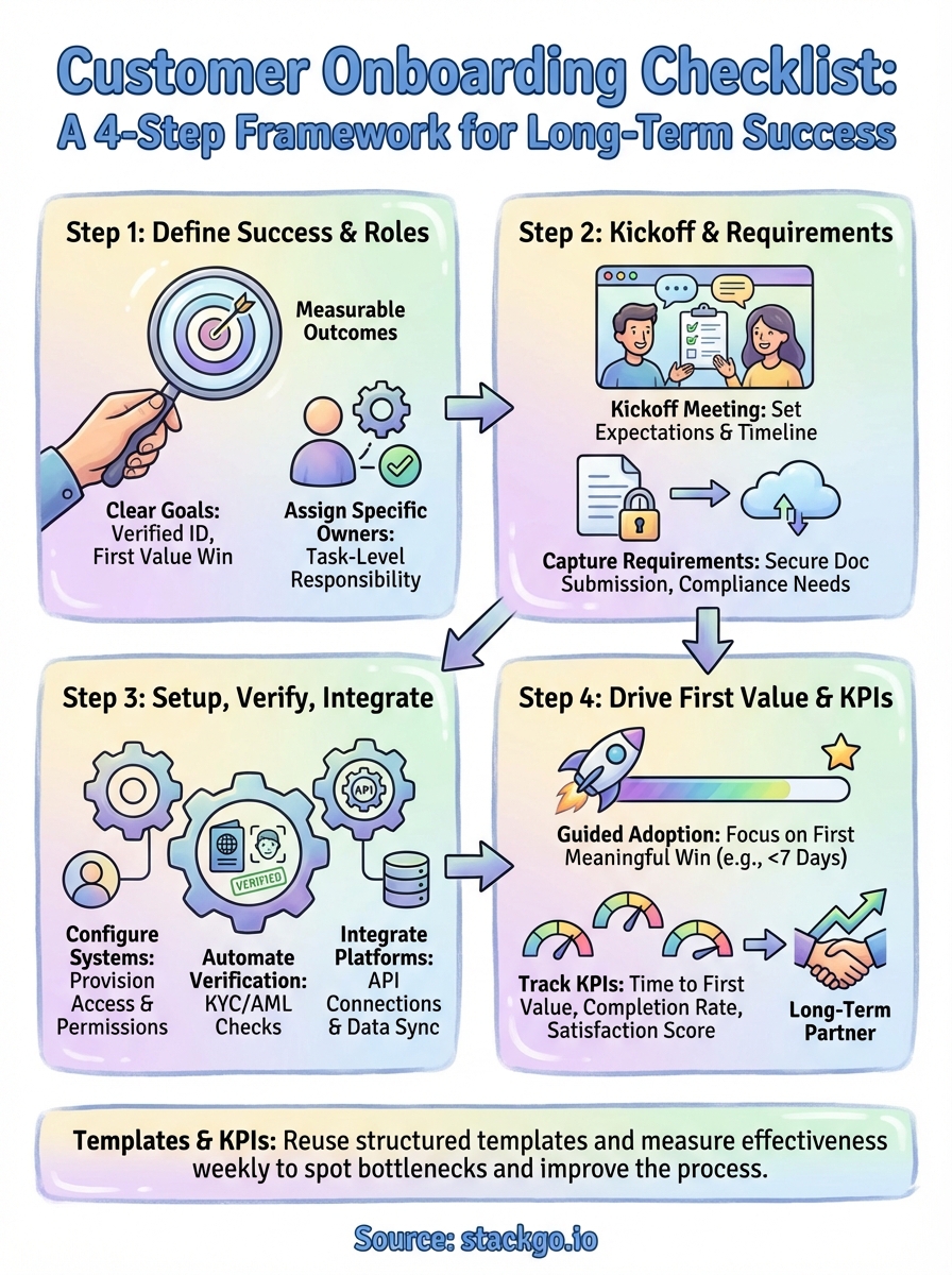 customer onboarding checklist infographic