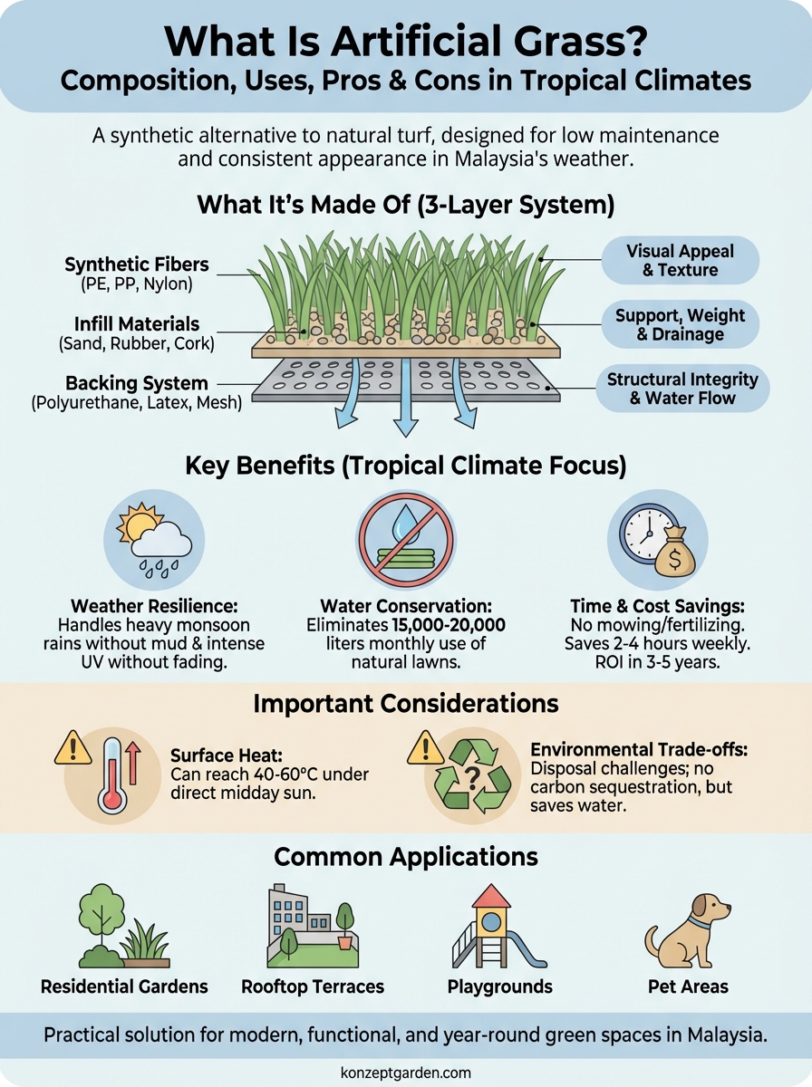 what is artificial grass infographic