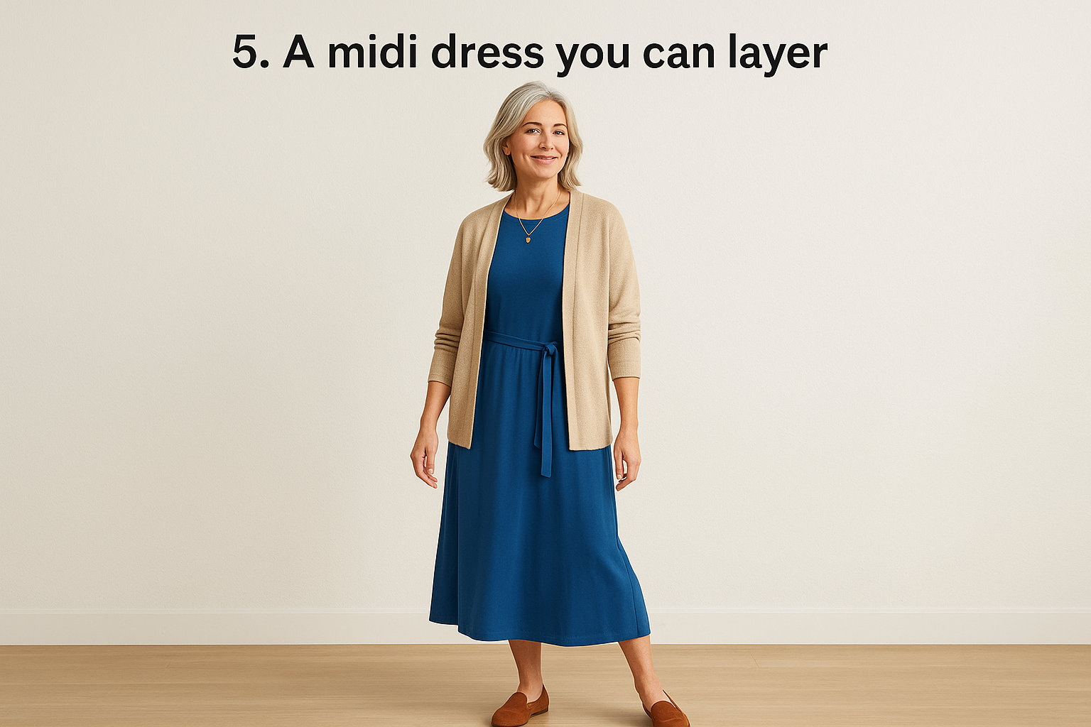 5. A midi dress you can layer