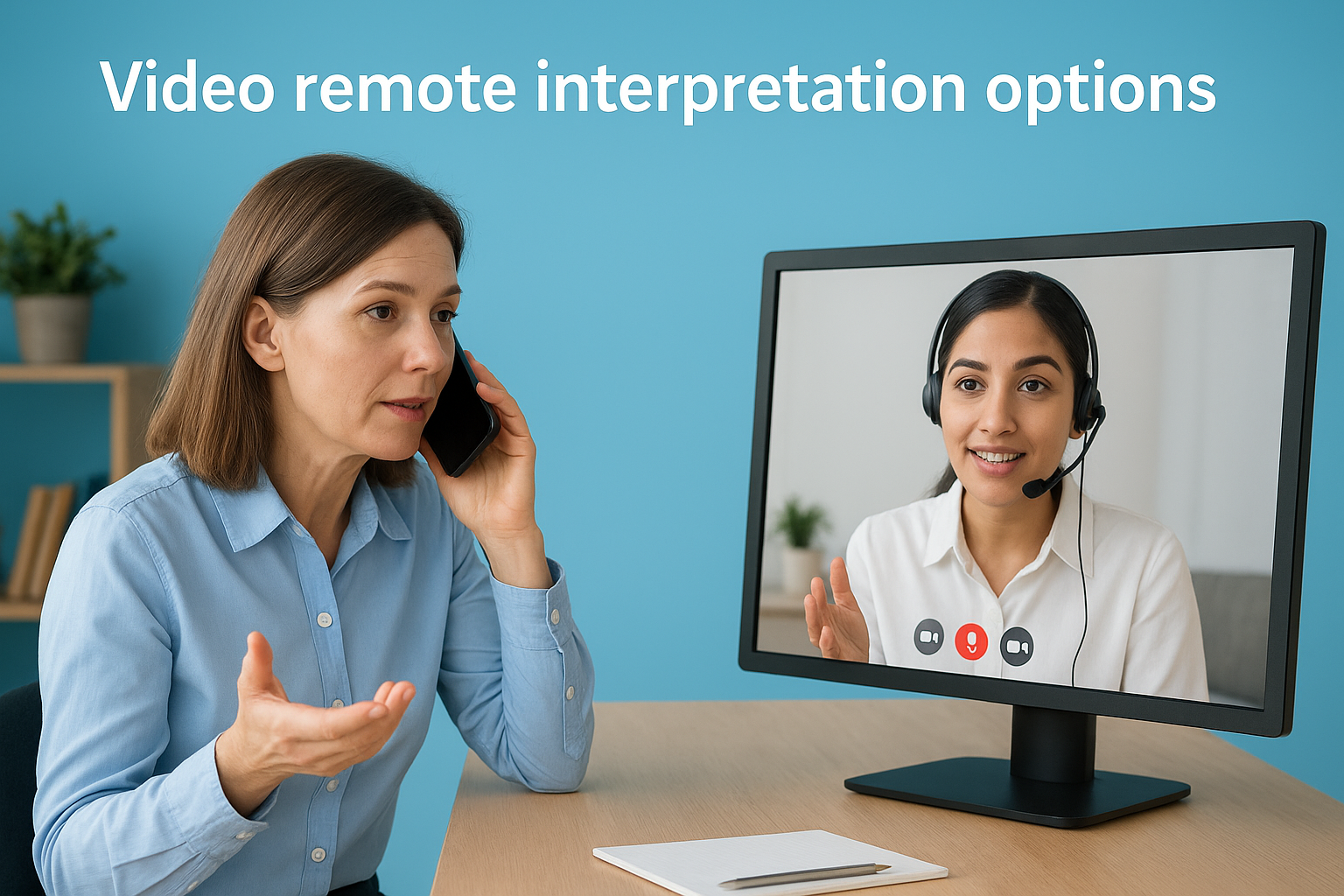 Video remote interpretation options