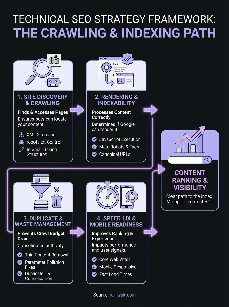 technical seo strategy infographic