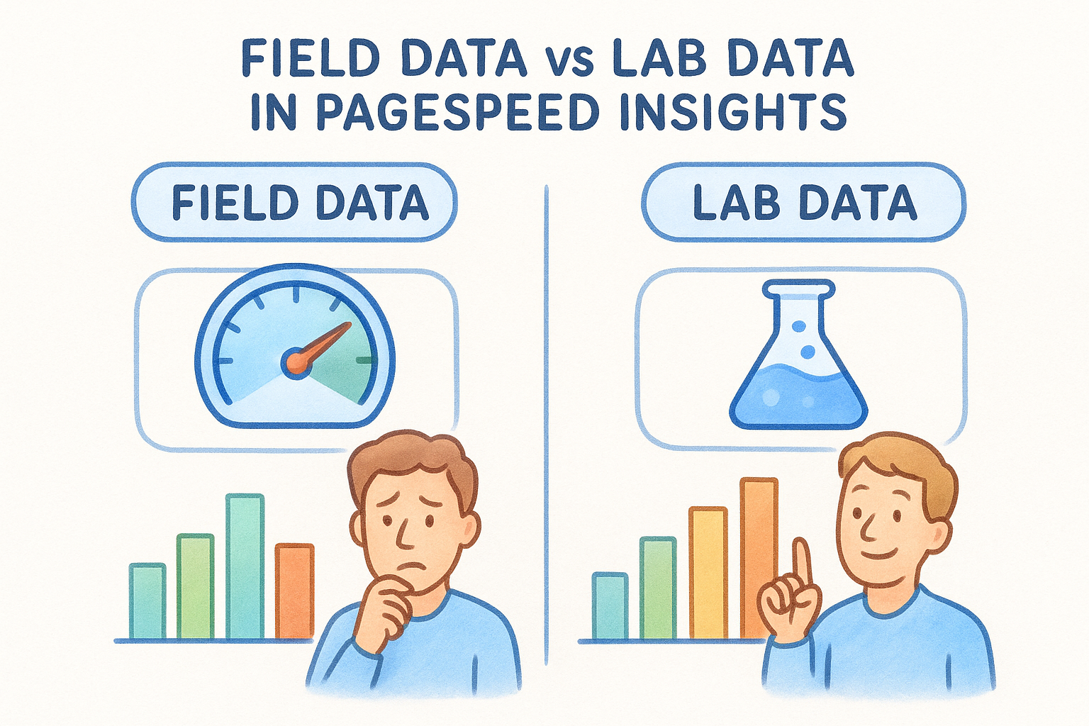 Field data vs lab data in PageSpeed Insights