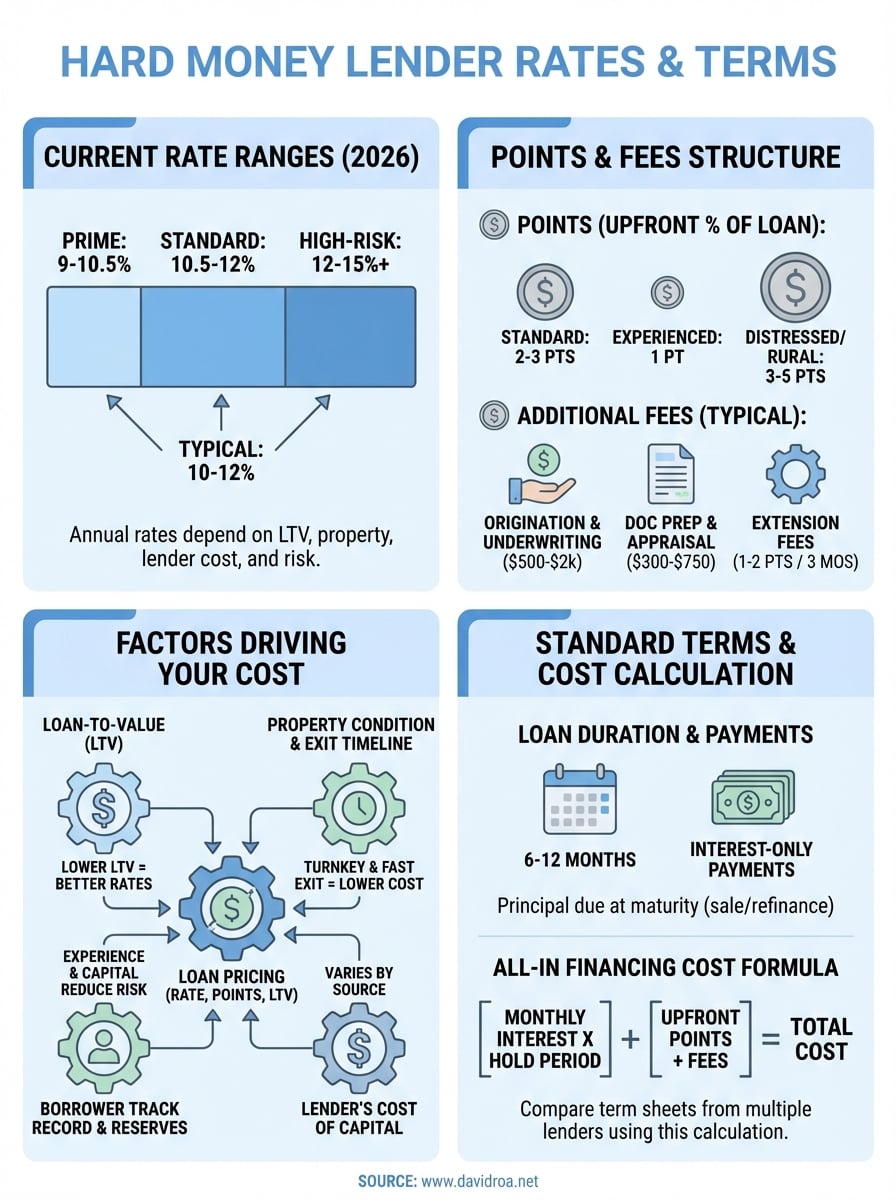 hard money lender rates infographic