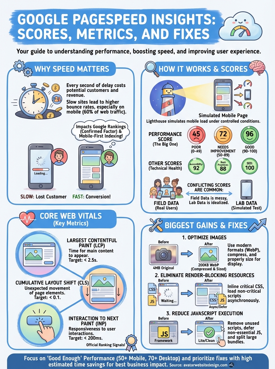 google pagespeed insights infographic