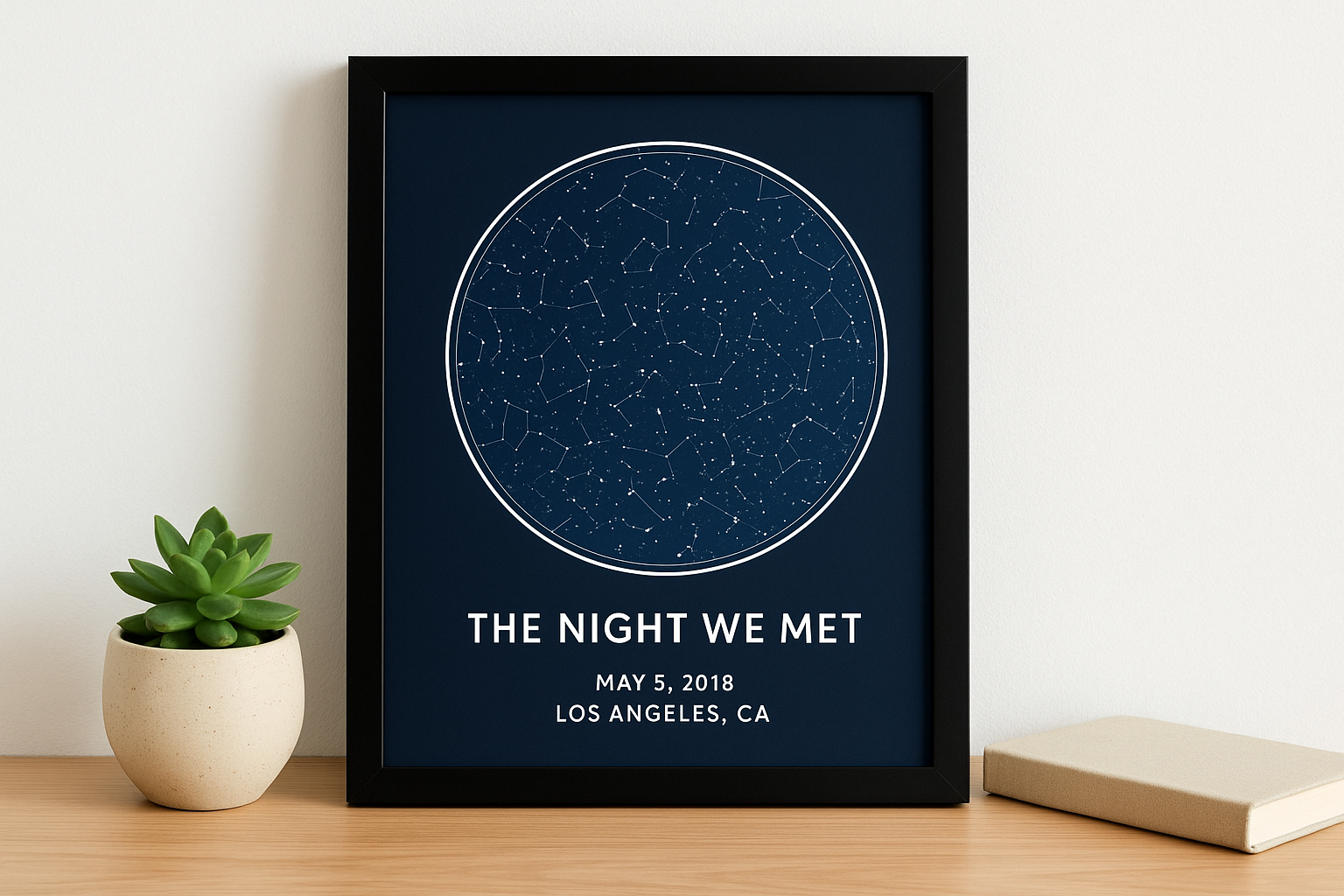 6. A custom star map of a date that matters