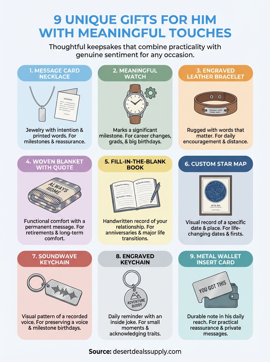 unique gifts for him infographic