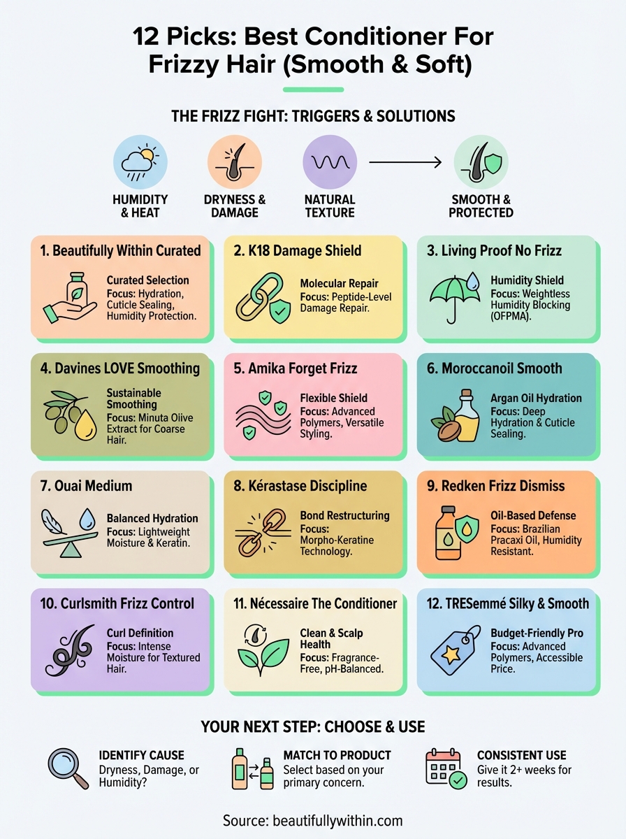 best conditioner for frizzy hair infographic