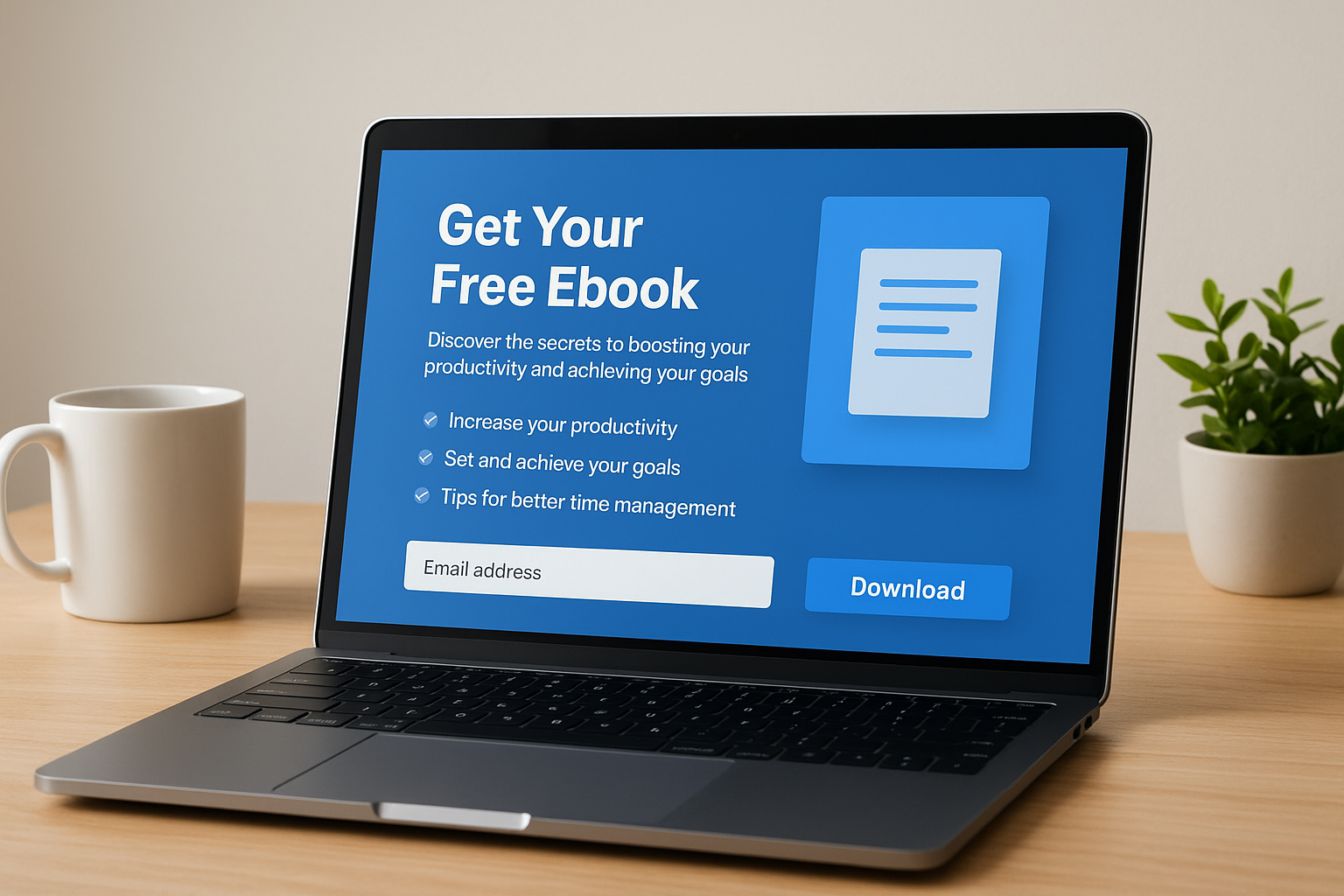 2. Lead magnet opt-in landing page