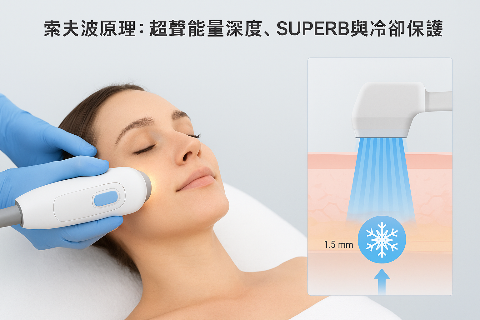 索夫波原理：超聲能量深度、SUPERB與冷卻保護