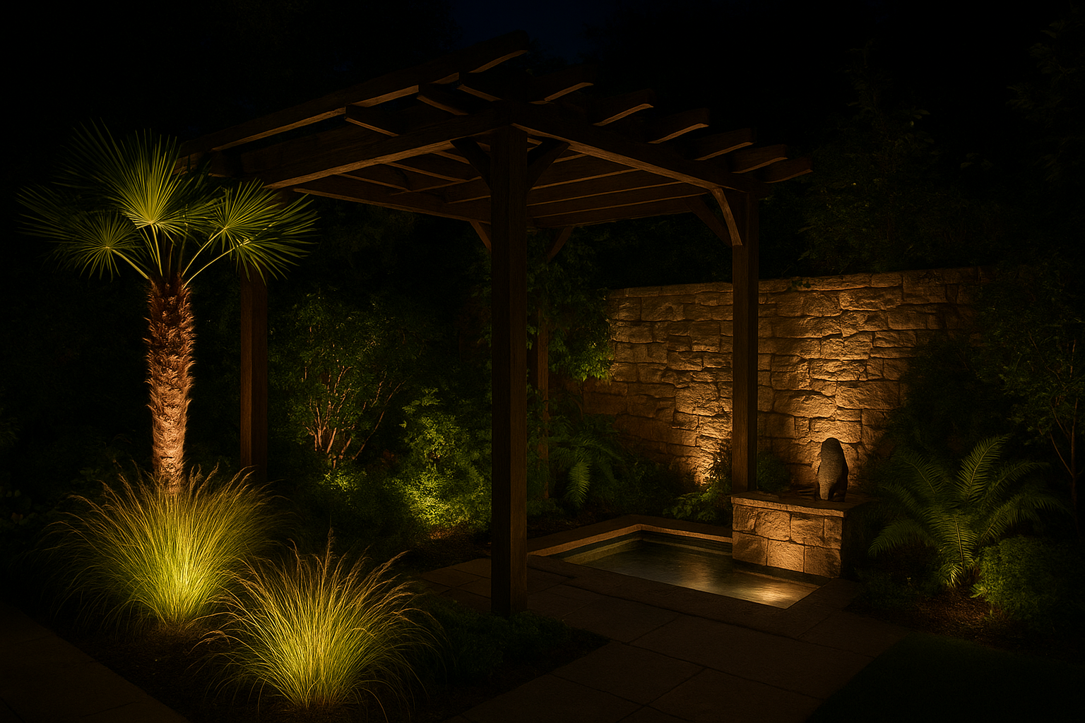 11. Spotlights to highlight plants and features