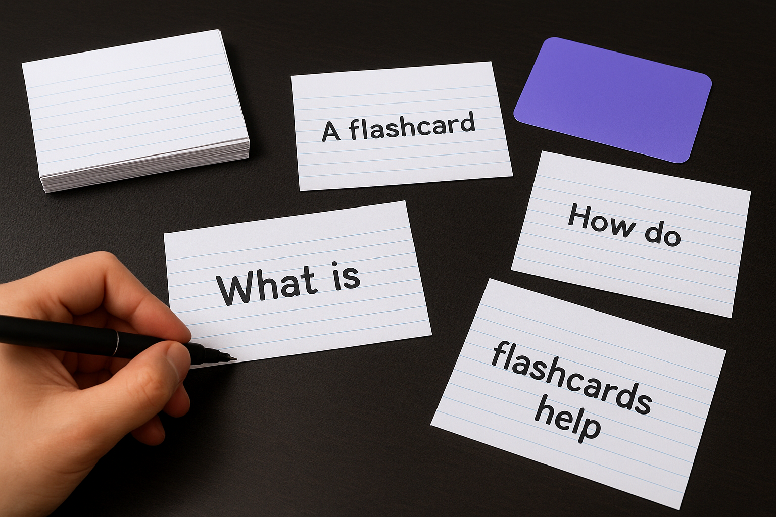 Turn key points into flashcard sets