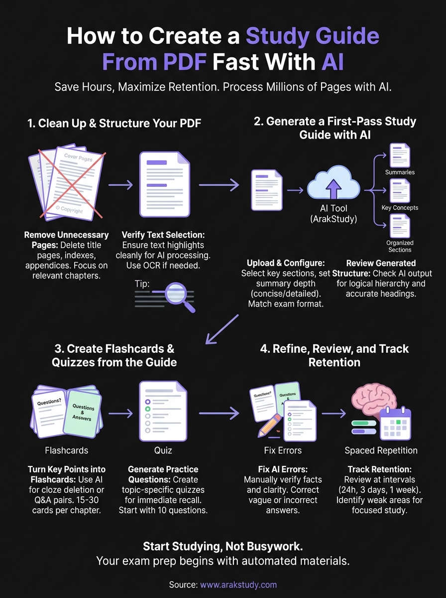 study guide maker from pdf infographic