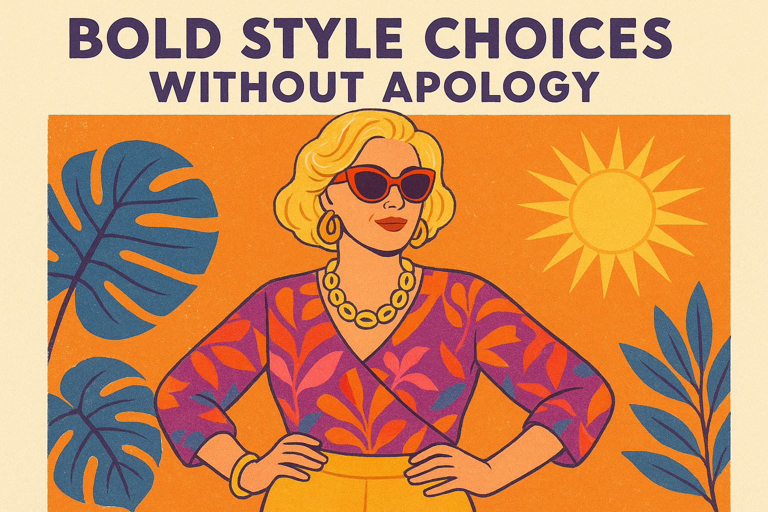 Bold style choices without apology