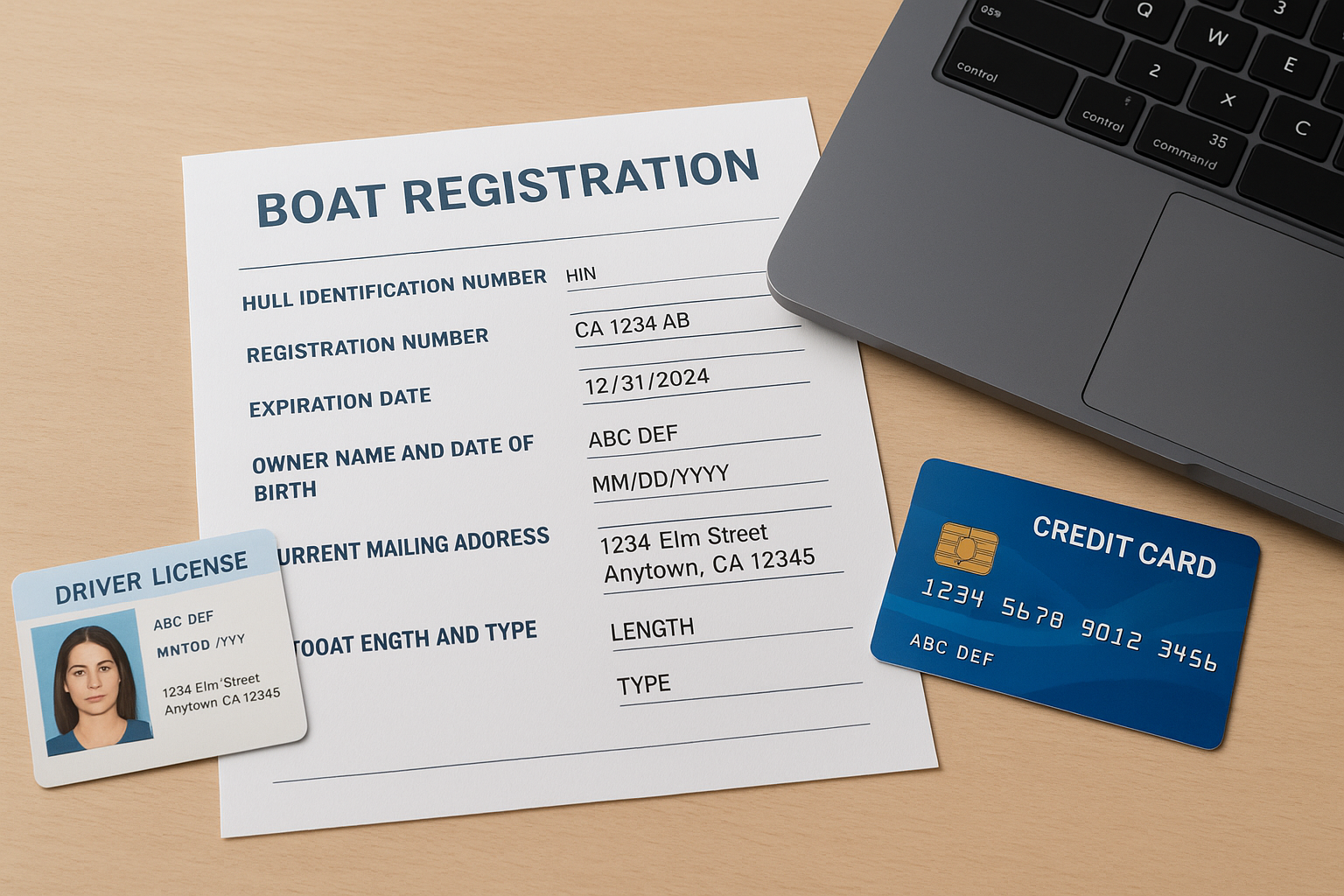 Required documents and numbers