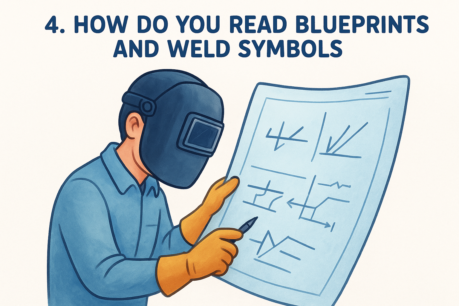4. How do you read blueprints and weld symbols
